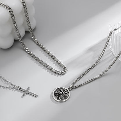 Simple Fashion Cross Clavicle Chain Hip Hop Pendant Necklace