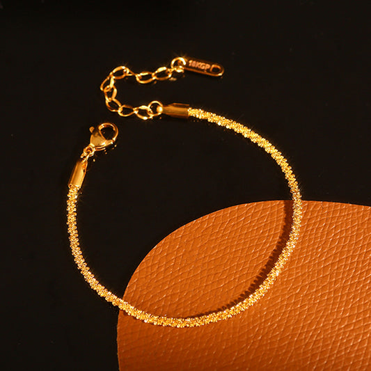 18k Gold Exquisite Gypsophila Design High-end Versatile Anklet
