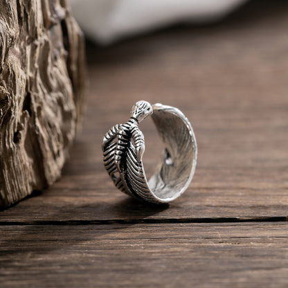 Exquisite and novel feather design versatile ring