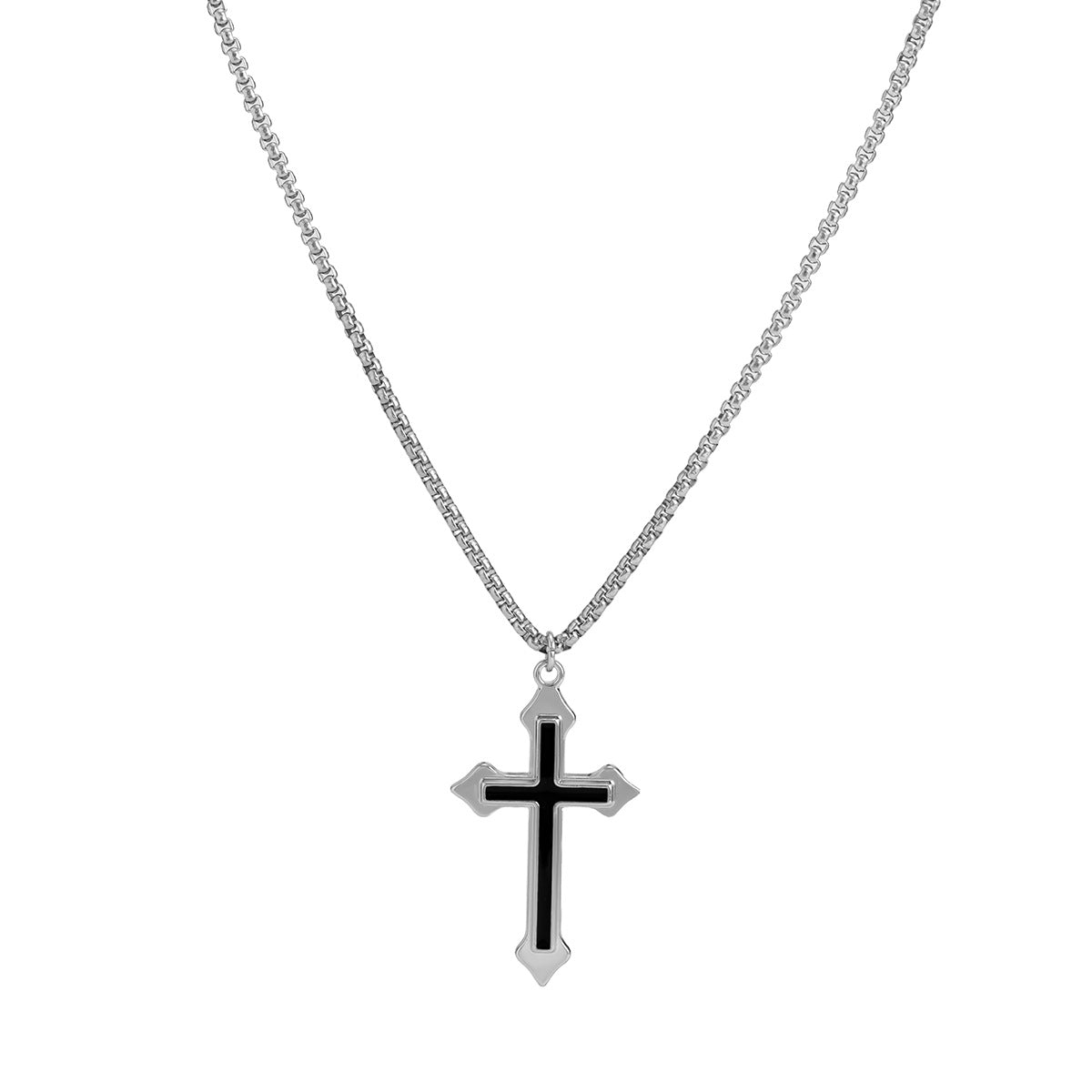 Fashion Hip Hop Cross Design Necklace