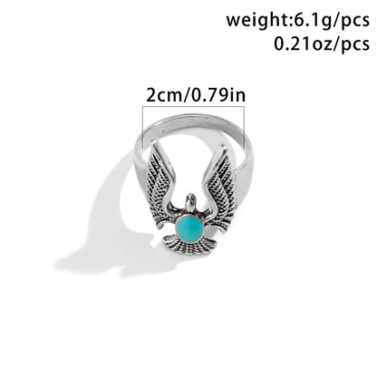 Retro Fashion Winged Eagle Design Versatile Ring