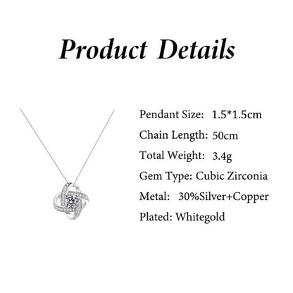 Fashion Simple Four Leaf Clover Diamond Design Gift Box Pendant Necklace For Great Mom