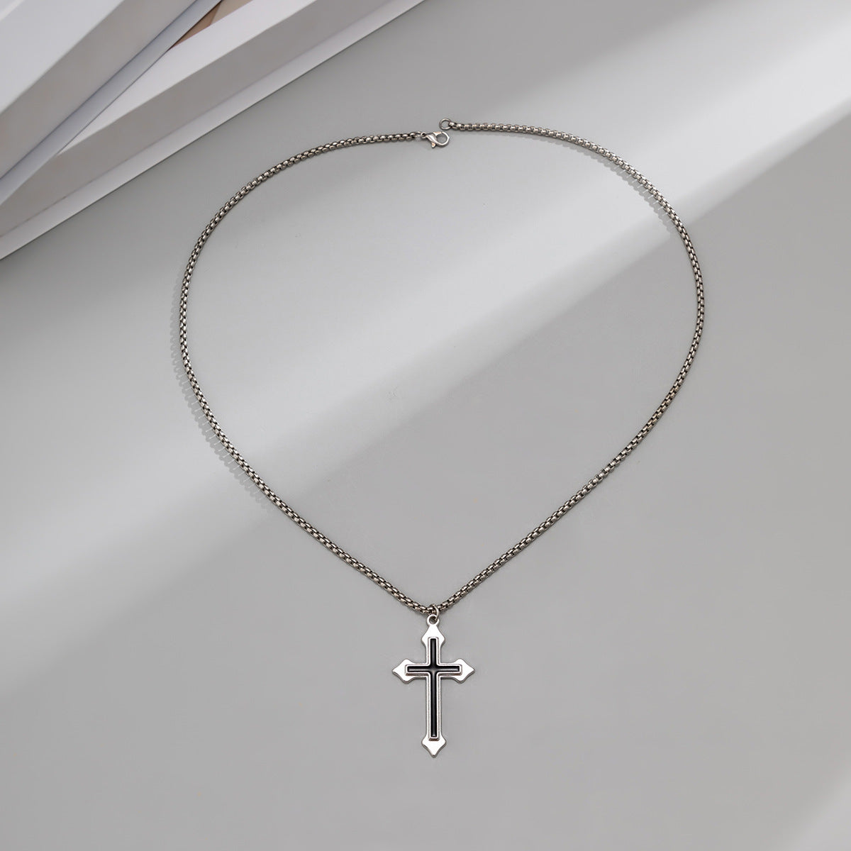 Fashion Hip Hop Cross Design Necklace