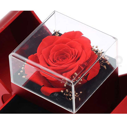 Light and luxurious four-leaf clover hollowed out diamond-set high-end gift box necklace for your lover