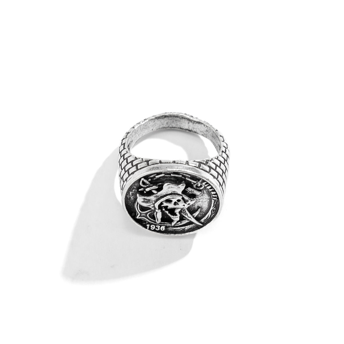 Stylish domineering pirate ship high-end design versatile ring