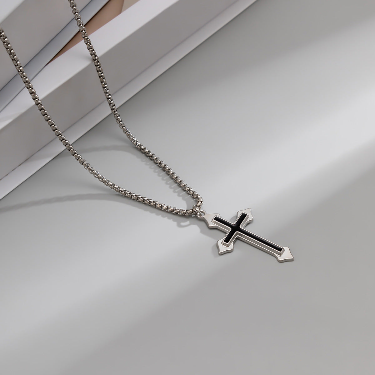 Fashion Hip Hop Cross Design Necklace