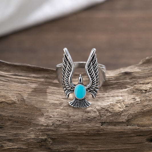 Retro Fashion Winged Eagle Design Versatile Ring