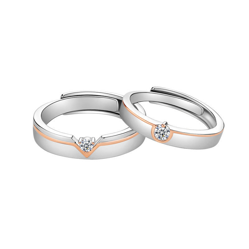 Sensitive zircon men's and women's rings