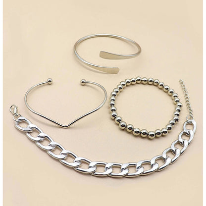 4pcs Simple Plain Bracelet