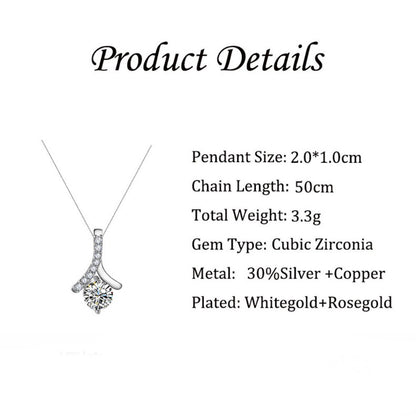 Light luxury fashion herringbone diamond design gift box pendant necklace for mom