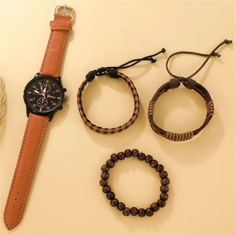 New Men's Watch Luxury Watch Set