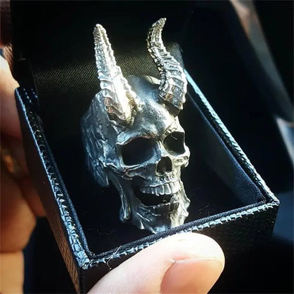 Goth Black Skull Ring