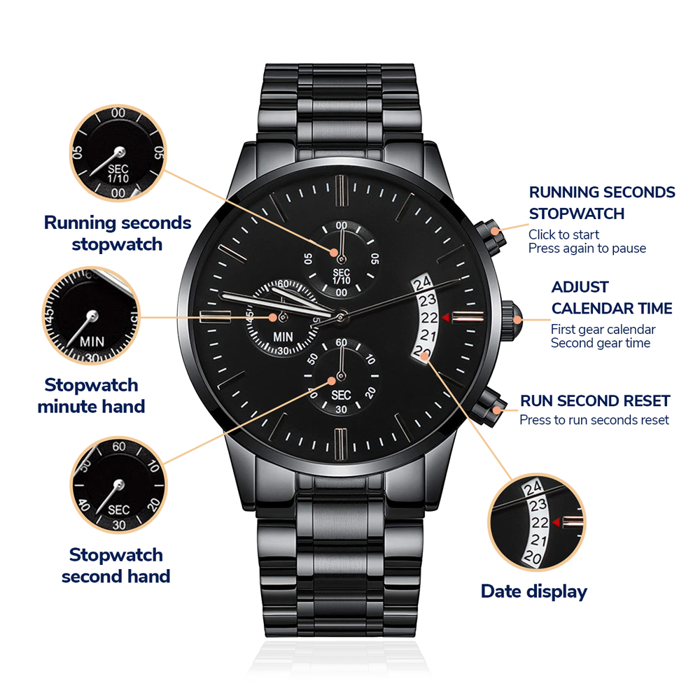 Black Chronograph Watch