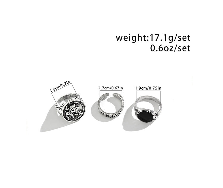 Retro fashion pirate/round design simple style ring