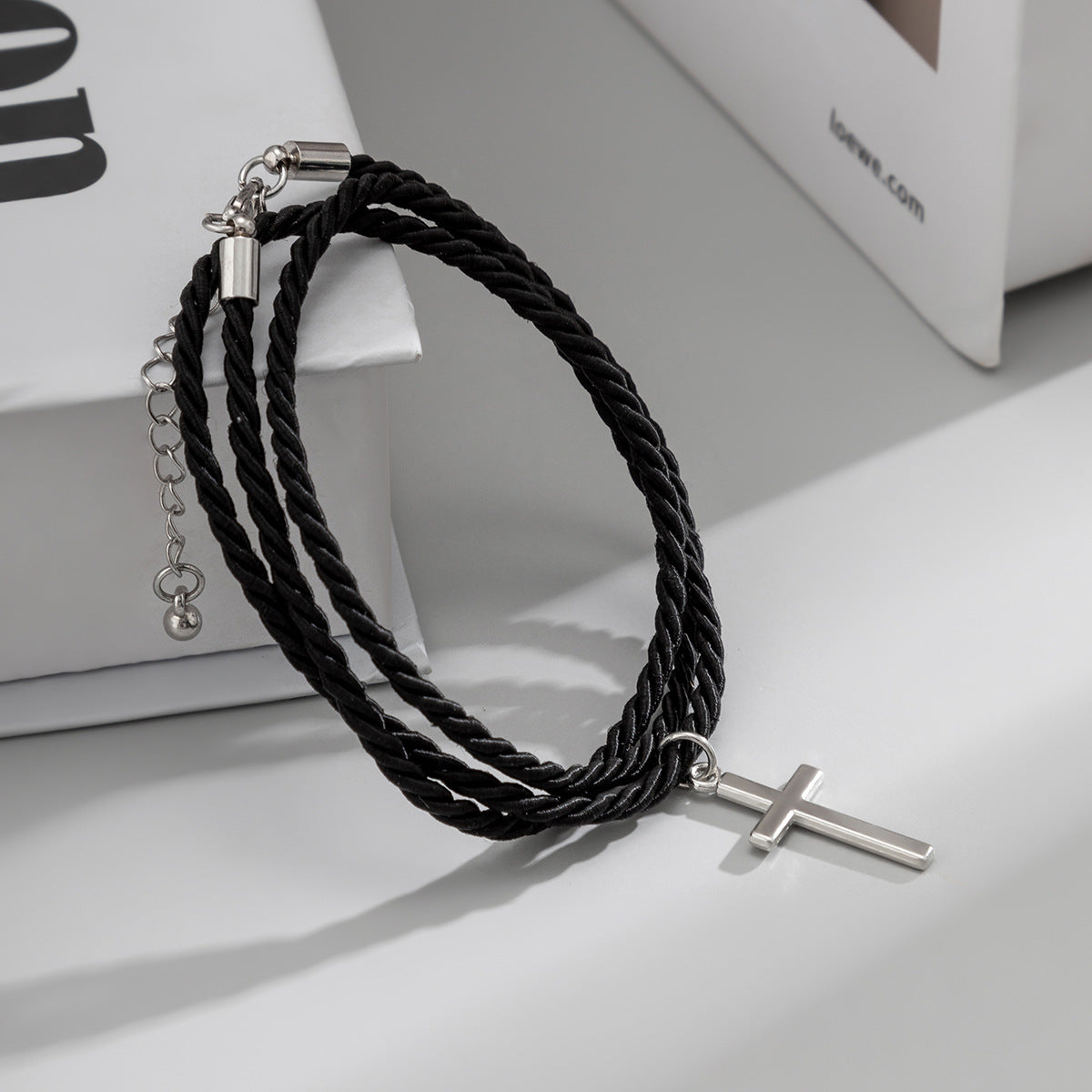 Fashion nation style multi -layer woven cross bracelet