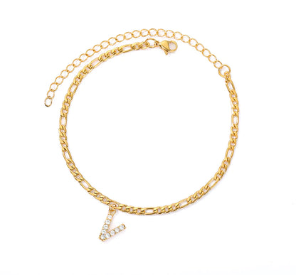 Tiny A-Z Initial Letter Anklets