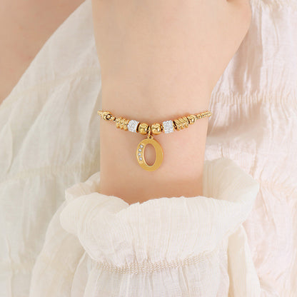 18K gold classic and fashionable 26 letter design versatile bracelet