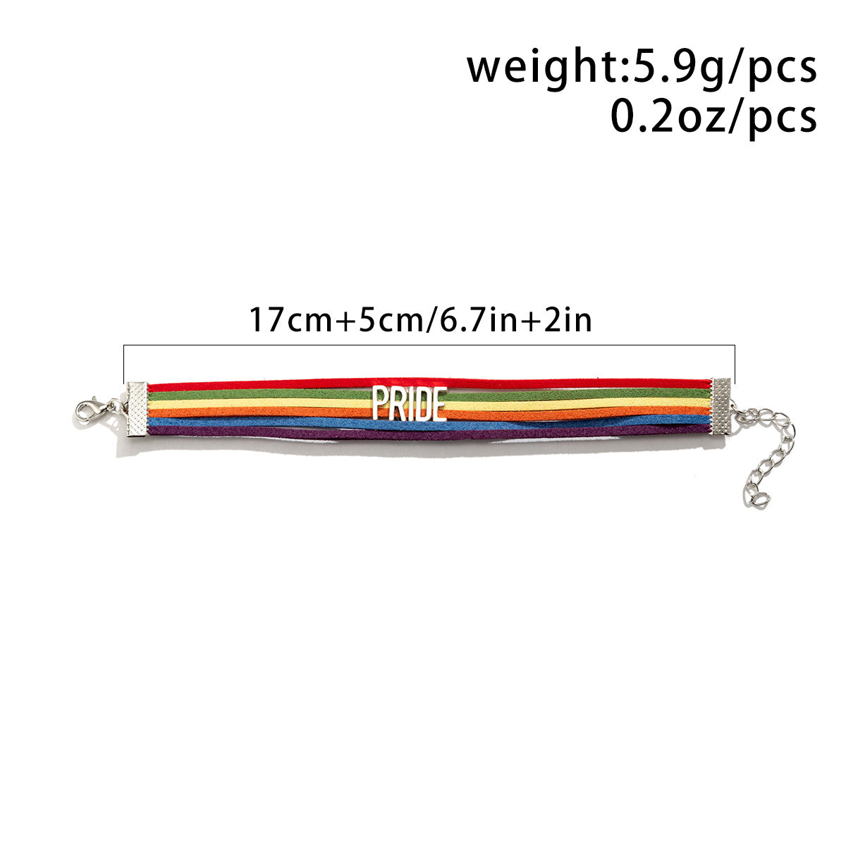 Fashion trend LGBT rainbow with letters multi-layer hand-woven design all-match bracelet