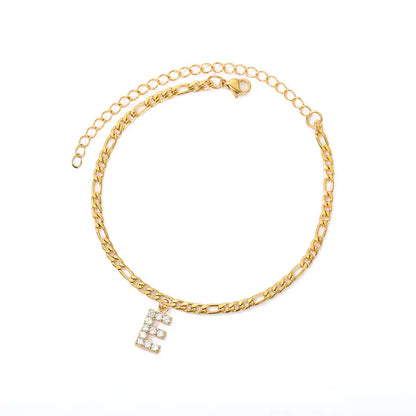 Tiny A-Z Initial Letter Anklets